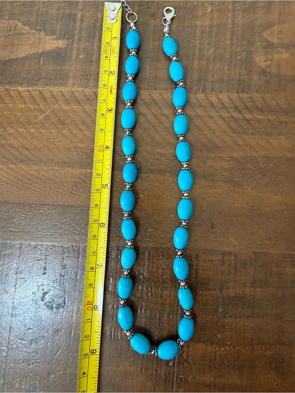 Vintage Turquoise Bead Jewelry Set Necklace Bracelet Earrings Necklace Broken